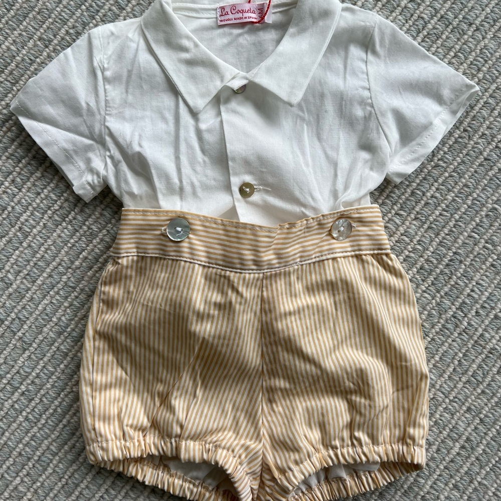 Luxury Spanish brand - adorable button on for little girl or boy